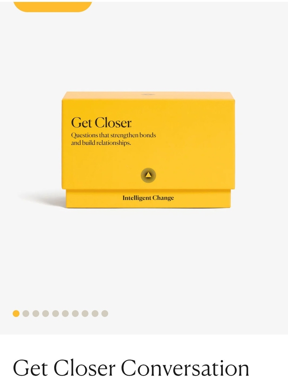 Get Closer Conversation Card Game – Yellow